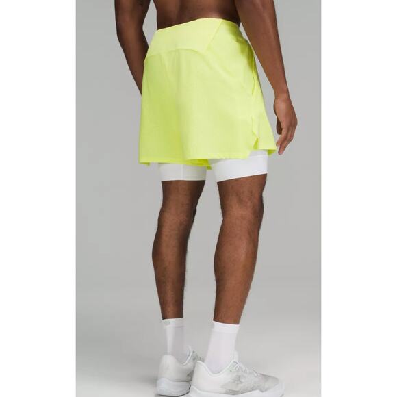 Lululemon L Yellow Vented Tennis Shorts - Picture 6 of 6